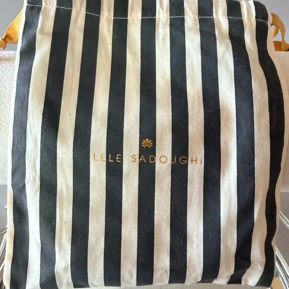 Lele Sadoughi Pink & Green Pearl-Studded Padded Headband - Picture 6 of 6